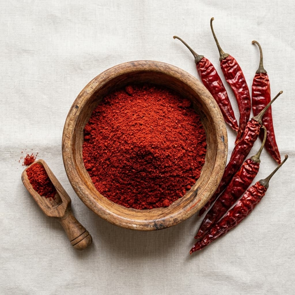 Sun-dried chillies and stone-ground powder